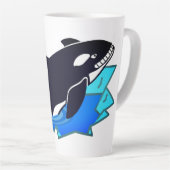 Orka, Vis, Pinguïn Vijand Latte Mok (Rechterhoek)