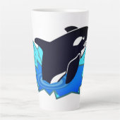 Orka, Vis, Pinguïn Vijand Latte Mok (Voorkant)