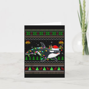 Orka Walg Vis Ugly Kerst Truien Santa Zee Anima Kaart