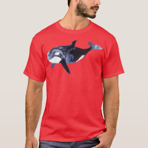 Orka walvis aquarel schilderij print kunst t-shirt