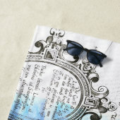 Orka walvis breekt oude kaart strandlaken (In situ)