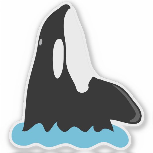 Orka-walvis die uit het water komt sticker (Voorkant)