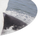Orka walvis doorbreekt het wateroppervlak snijplank (Hoek)