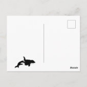 Orka Walvis Illustratie Cetacea Blauw Briefkaart (Achterkant)