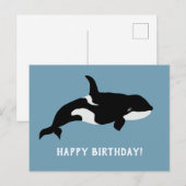 Orka Walvis Illustratie Cetacea Gefeliciteerd Briefkaart (Voorkant / Achterkant)