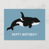 Orka Walvis Illustratie Cetacea Gefeliciteerd Briefkaart (Voorkant)