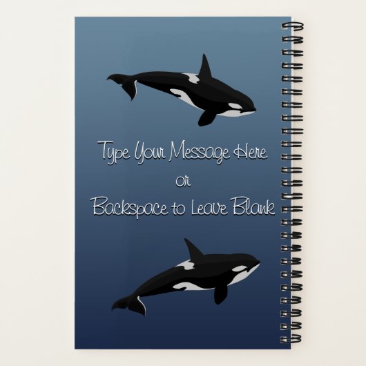 Orka Walvis Journaal Moordwalvis Notitieboek Schet (Achterkant)
