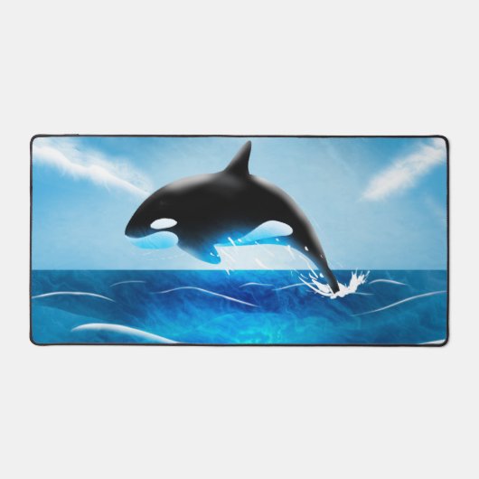 Orka Walvis Springt in Oceaan Bureaumat (Voorkant)