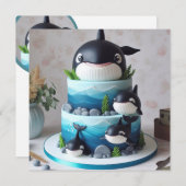 ORKA WALVISCAKE SCHATTIGEE KINDEREN VERJAARDAG KAART (Voorkant / Achterkant)