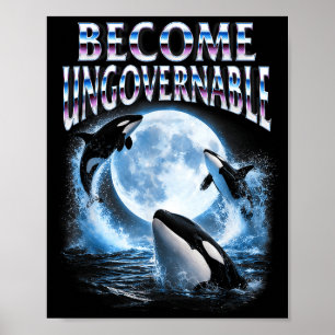 Orka walvisliefhebber zee oceaan dier wordt poster