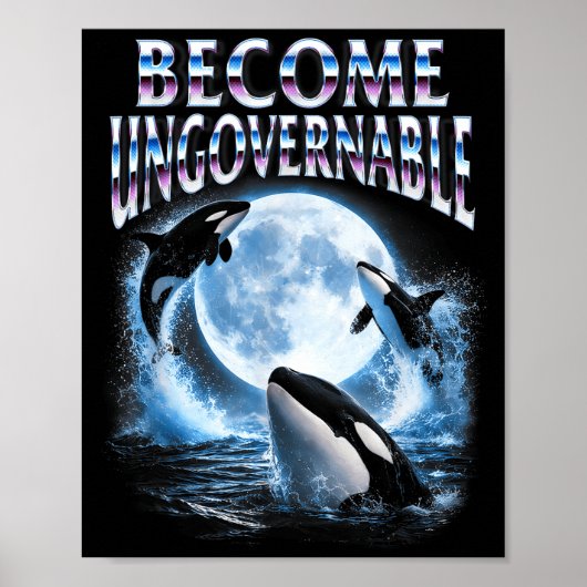 Orka walvisliefhebber zee oceaan dier wordt poster (Voorkant)