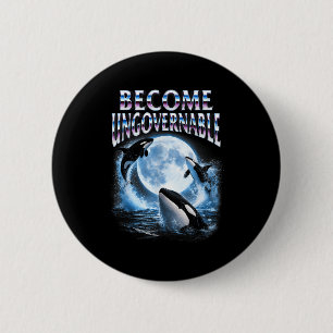 Orka walvisliefhebber zee oceaandier wordt ronde button 5,7 cm
