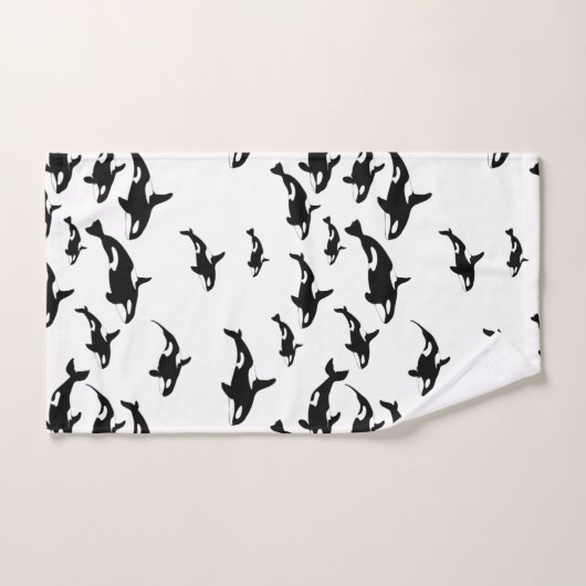 Orka Whale Black and White Ocean Theme Handdoek (Handdoek)