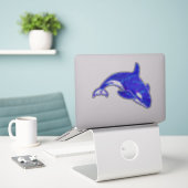 Orka Whale Holographic Water Sticker (Laptop op bureau)
