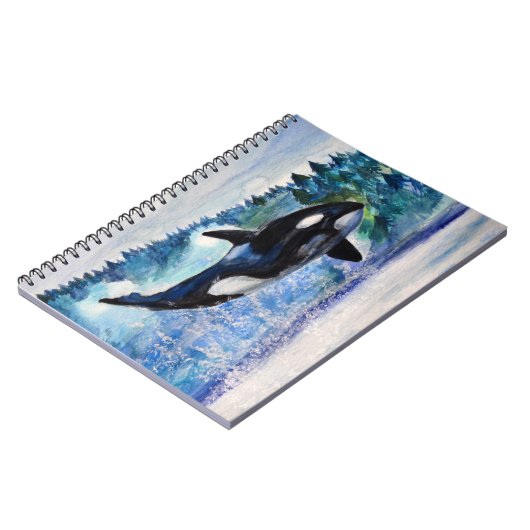 Orka Whale Killer Waterverf Notitieboek (Linkerzijde)