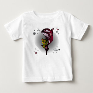 Orka Whale met Teddy Bear in Space Graphic Design