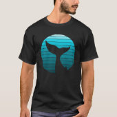 Orka Whale Tail Sunset Style Silhouet T-shirt (Voorkant)