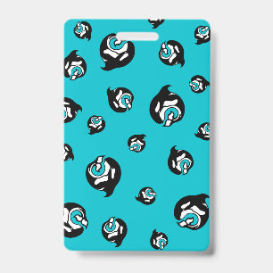 orka whale Teacher Hall Pass Badge