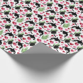 orka whale Valentijn wrapping paper Cadeaupapier (Hoek)