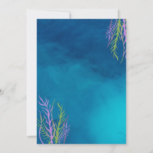 Orka Whale Verjaardag uitnodiging (Achterkant)