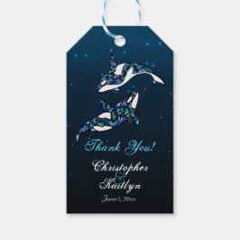 Orka Whales Bruiloft Dank u Favor Tags Cadeaulabel