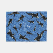 Orka Wild Killer Whale Pod | Gepersonaliseerd Fleece Deken (Voorkant (Horizontaal))