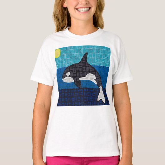 Orka (wit) - Basic T-shirt voor meisjes (Voorkant)