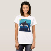 Orka (wit) - Dames Basic T-Shirt (Voorkant volledig)