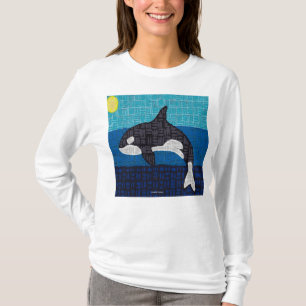 Orka (wit) - Dames T-shirt met lange mouwen