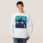 Orka (wit) - Heren T-shirt met lange mouwen (Voorkant volledig)