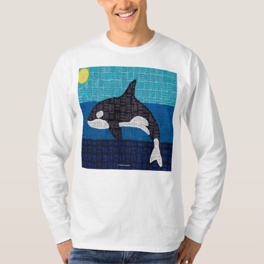 Orka (wit) - Heren T-shirt met lange mouwen (Voorkant)