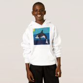 Orka (wit) - Jongens Hoodie (Voorkant volledig)