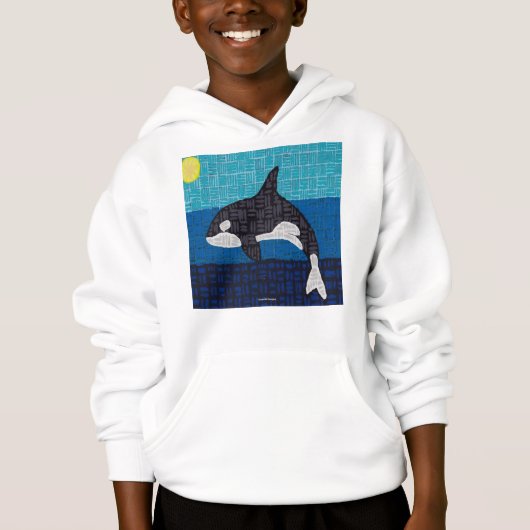 Orka (wit) - Jongens Hoodie (Voorkant)