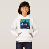 Orka (wit) - Meisjes Hoodie (Voorkant volledig)