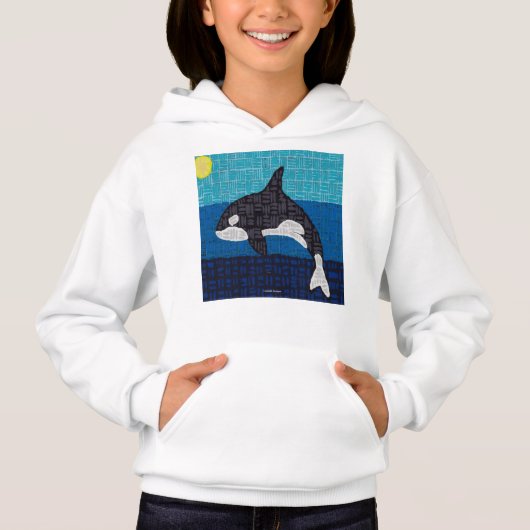 Orka (wit) - Meisjes Hoodie (Voorkant)
