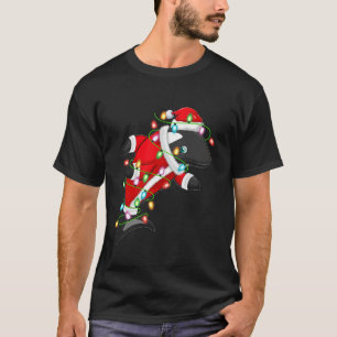 Orka Xmas Verlichting Santa Kostuum Orca Kerstmis T-shirt