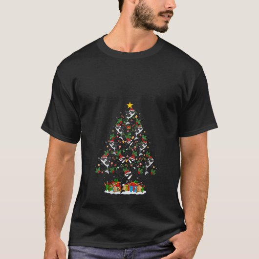 Orka Xmas Verlichting Santa Orca Kerstboom V NEC T-shirt (Voorkant)