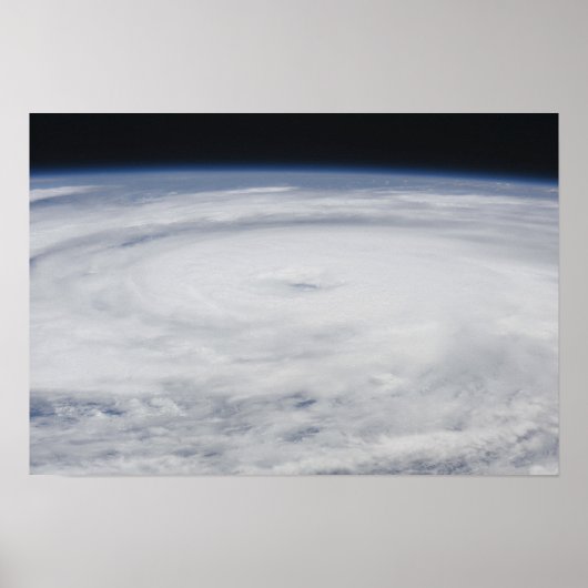 Orkaan Bill in de Atlantische Oceaan Poster (Voorkant)