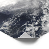 Orkaan Bill in de Atlantische Oceaan Poster (Hoek)