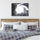 Orkaan Dean in de Atlantische Oceaan en het Carrib Canvas Afdruk (Insitu (Slaapkamer))