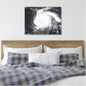 Orkaan Dean in de Atlantische Oceaan en het Carrib Canvas Afdruk (Insitu (Slaapkamer))