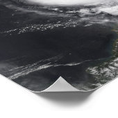 Orkaan Dean in de Atlantische Oceaan en het Carrib Poster (Hoek)