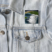 Orkaan Dennis 3 Vierkante Button 5,1 Cm (In situ)