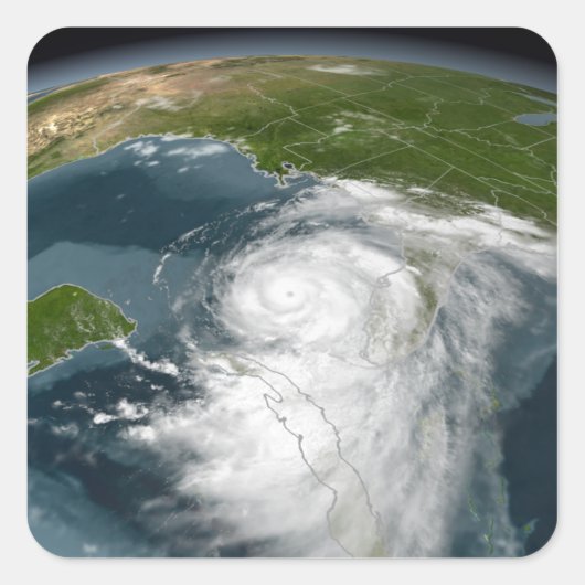 Orkaan Dennis 3 Vierkante Sticker (Voorkant)