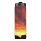 orkaan die op zonsondergang komt thermosbeker (Voorkant)