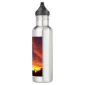 orkaan die op zonsondergang komt waterfles  (Rechts)