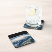 Orkaan Dorian boven de Atlantische Oceaan. Bier Onderzetter (Rechterzijde)