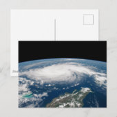 Orkaan Dorian boven de Atlantische Oceaan. Briefkaart (Voorkant / Achterkant)