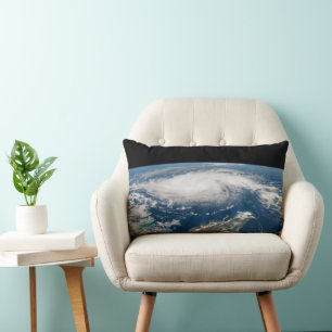 Orkaan Dorian boven de Atlantische Oceaan. Kussen