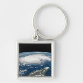 Orkaan Dorian boven de Atlantische Oceaan. Sleutelhanger (Voorkant)